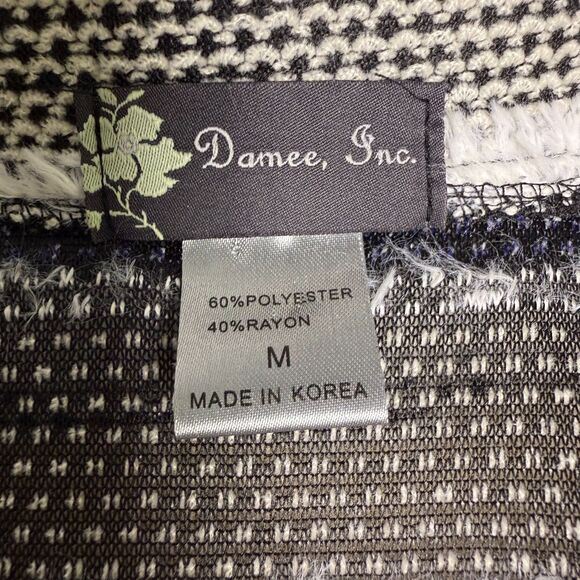 Damee, Inc. Textured Fridge Cardigan Sweater Navy & White Stripes Sz M 2/$50 - Picture 11 of 13